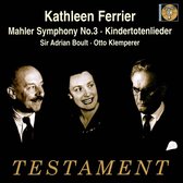 Symphony  No.3/Kindertotenlieder//Works By Mahler