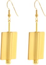Behave® Oorbellen hangers rechthoek goud-kleur 4cm