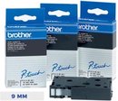 Brother Gloss Laminated Labelling Tape - 9mm, Blue/White TC labelprinter-tape