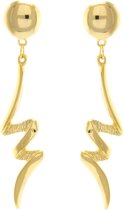Behave Dames oorbellen hangers goud-kleur 6,5 cm