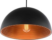 Lyon Vintage Industrial Design - Lampe à suspension - Cuivre - Ø 40 cm - Noir