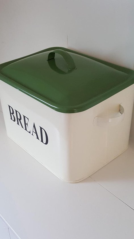 Broodtrommel emaille look breadbox MOSGROEN / | bol.com