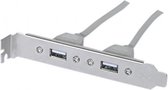Connect 146698 USB-kabel 2 x USB A Grijs