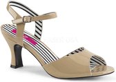 EU 47 = US 16 | JENNA-09 | 3 Heel Ankle Strap Peep Toe Sandal