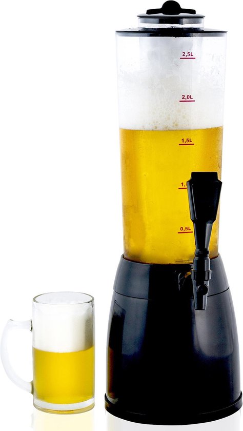 Gadgy Biertap met koel element – 3,5 ltr. - Biertoren – Bier Dispenser - Drankdispenser - 53 cm