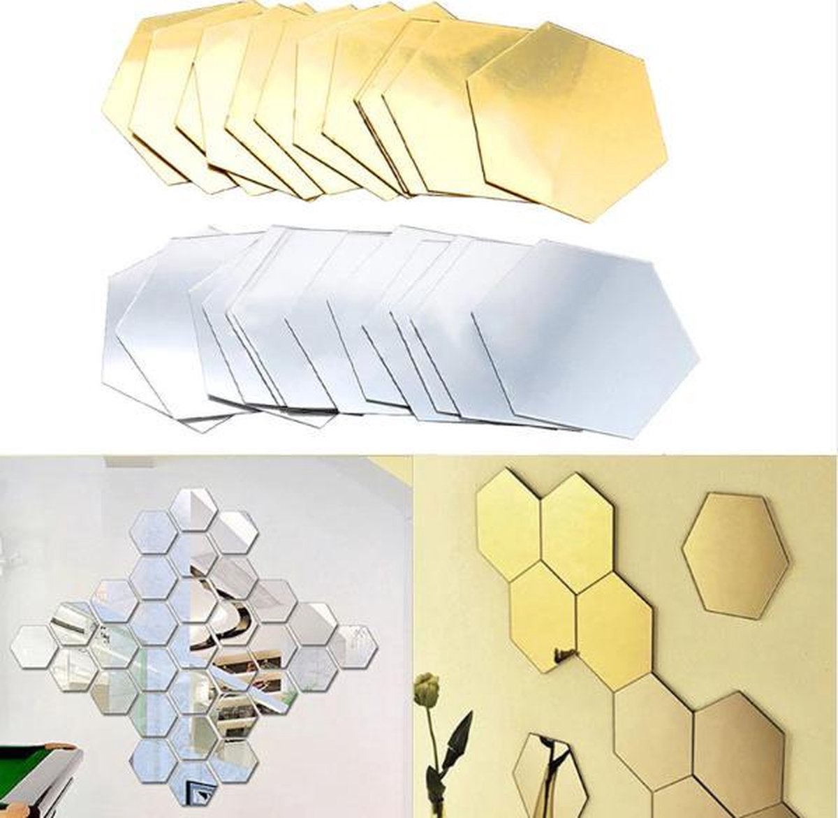 6 stuks zelfklevende tegelspiegels, 15cmx15cm wandspiegel, rahmenlose spiegeltegel, flexibel spiegel, niet glazen, decoratieve spiegel, vierkante spiegeltegels, DIY kleefspiegel voor badkamer