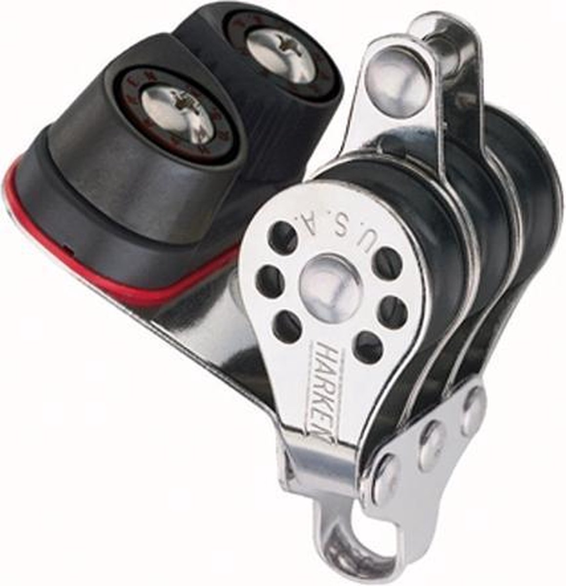Harken Micro 3-schijfs+hondsvot+klem