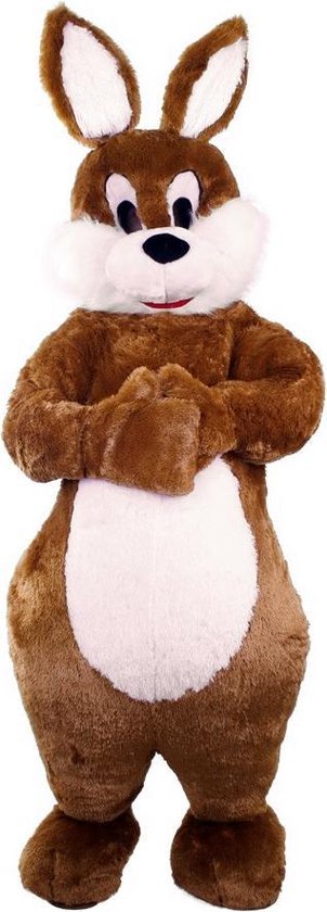 geleider Majestueus liberaal Groot konijn paashaas pak kostuum bruin mascotte - verkleedpak haas  paashaaspak... | bol.com