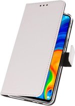 Huawei P30 Lite Wallet Case Hoesje Wit