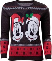 Difuzed Disney Kersttrui Mickey & Minnie Maat S - Zwart