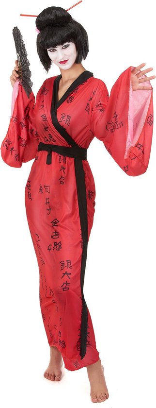 Achtervoegsel draaipunt verslag doen van LUCIDA - Geisha kostuum met Japanse tekens voor vrouwen | bol.com