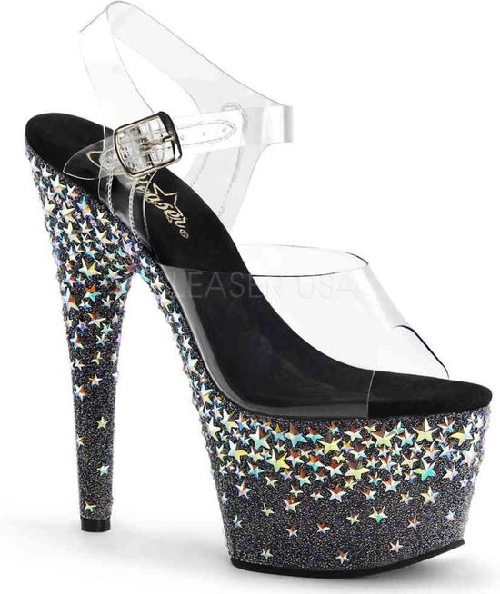 Pleaser Sandaal Met Enkelband 39 Shoes Starsplash 708 Us 9 Zwart Bol