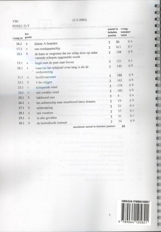 Bol Com Examenvragen Klein Vaarbewijs 1 Richard Vooren 9789064105821 Boeken