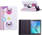 Xssive Tablet Hoes - Case - Cover 360° draaibaar voor Samsung Galaxy Tab A 9,7 inch T550 T555 P555 - Twee Uilen