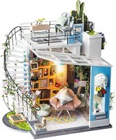 Robotime Dora's Loft DG12 - Houten Modelbouw - Poppenhuis met LED licht - DIY