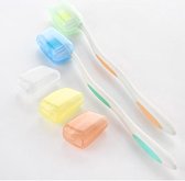 5x capuchons de brosse à dents - étui pour brosse à dents - protecteur - brosse à dents de rangement - capuchon en plastique - multicolore