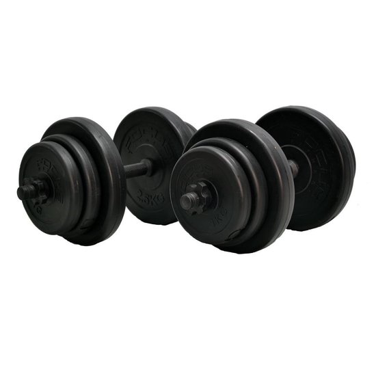 Focus Fitness – Verstelbare Dumbbell Set 20 kg - 2 x 10 kg - Gewichten Set - Dumbbellset