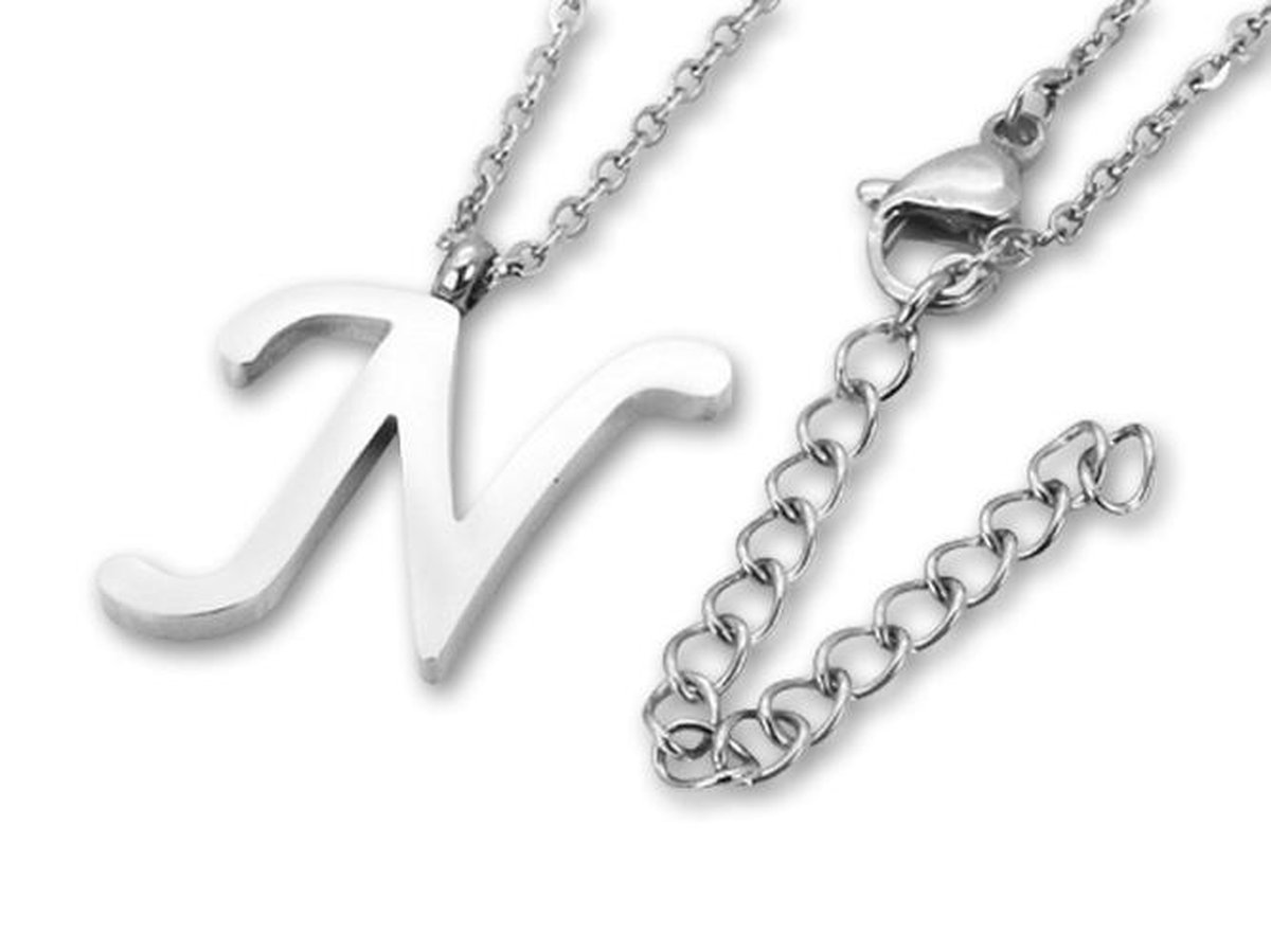Amanto Ketting Letter N - 316L Staal PVD - Alfabet - 18x15mm - 50cm