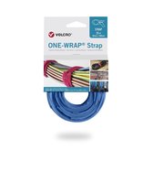 Velcro One-wrap Strap Klittenband blauw 20 mm x 200 mm 25 stuks + Kortpack pen (098.0603)