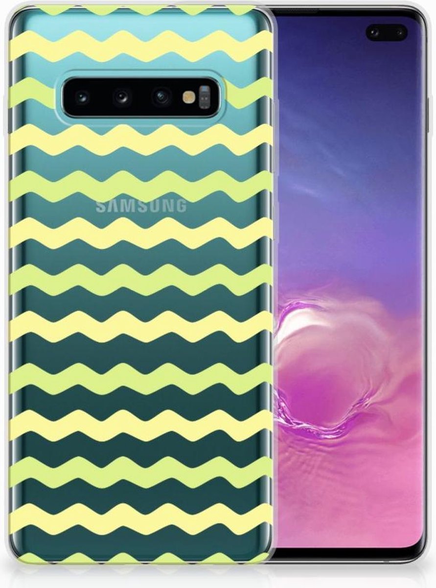 Samsung Galaxy S10 Plus TPU bumper Waves Yellow