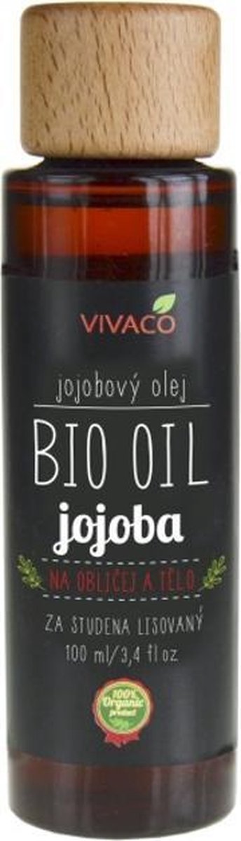 VIVACO BIO OIL - Jojoba Olie (100% organisch) - 100ml - geeft een ontstekingsremmende effect, geschikt voor de behandeling van acné, wondgenezing, littekens en het gladmaken van de huid.