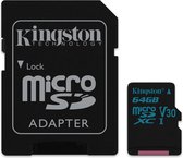 Kingston Technology Canvas Go! 64 Go MicroSDXC UHS-I Classe 10