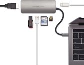 PEPPER JOBS USB C HUB TCH-4 grijs | 4-in-1 USB C Adapter | Oplader Universeel
