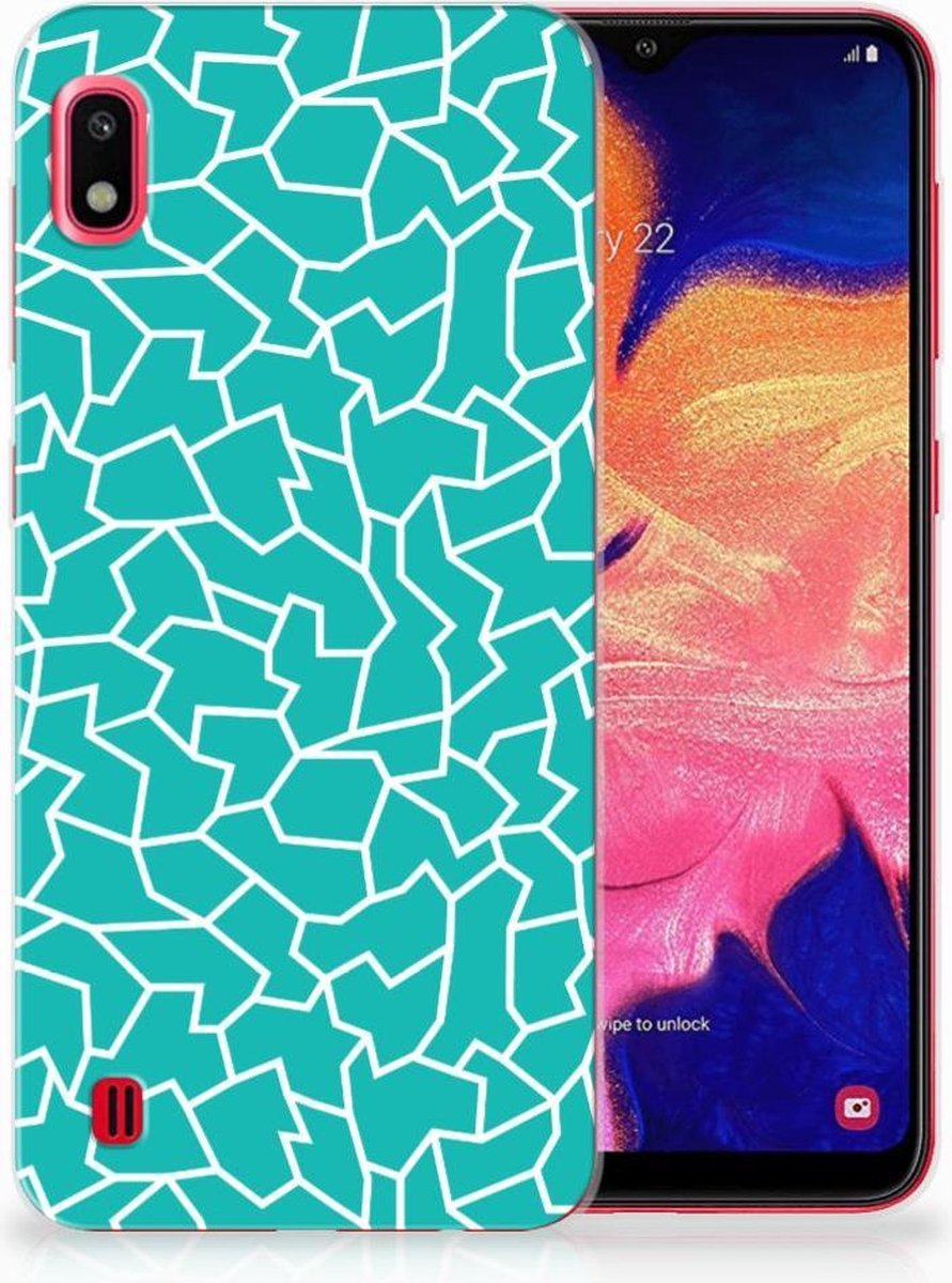 Samsung Galaxy A10 Hoesje maken Cracks Blue