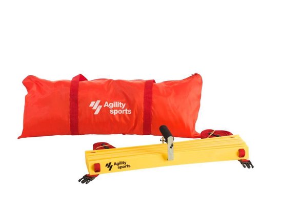 Agility Sports Loopladder 4 meter - Trainingsladder - Speedladder - Agility Ladder- Speedfootladder - Rood-Geel