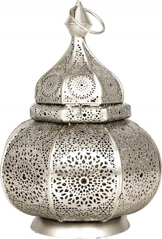 Oriental&More - Marokkaanse Windlicht - Zilver | bol.com