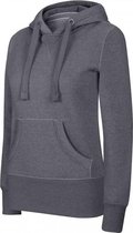 Damessweater Met Capuchon Polykatoen Dark Grey XL