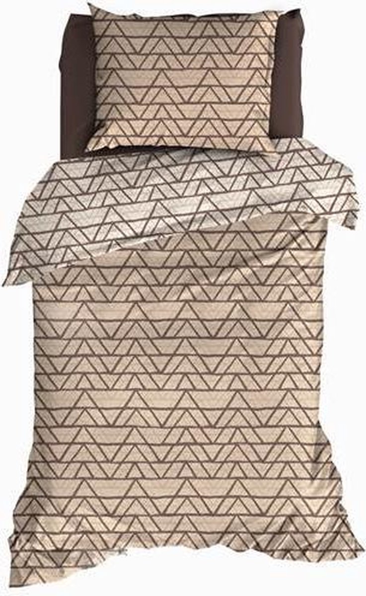 Satin D Or Satin d'Or Cervo - Dekbedovertrek - Eenpersoons - 140x200/220 cm + 1 kussensloop 60x70 cm - Sand