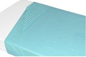 Taftan - Feuille petit diamant - 120 x 150 cm - couverture gros diamant turquoise