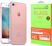 DrPhone iOS Smartphone 7+ Plus / iPhone 8+ Plus TPU Hoesje - Transparant Ultra Dun Premium Soft-Gel Case + DrPhone Glas - Glazen