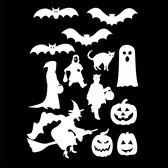 Herbruikbare raamstickers - statische raam stickers - Uitbreidingsset stickers Halloween, HERBRUIKBAAR