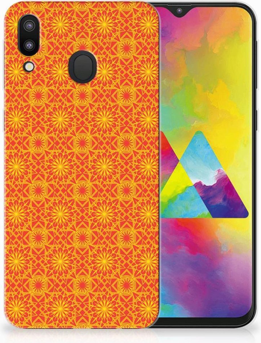 Samsung Galaxy M20 (Power) TPU bumper Batik Oranje