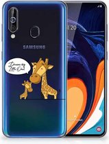 Geschikt voor Samsung Galaxy A60 Telefoonhoesje met Naam Giraffe