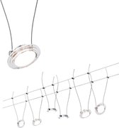 Wire Systems DC Set LED Twist Coin 4x4W chr mat/transp 230V/12V DC 30VA metaal 94117