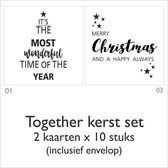 Label72 - Kerstkaarten set  - 20 kaarten met envelop
