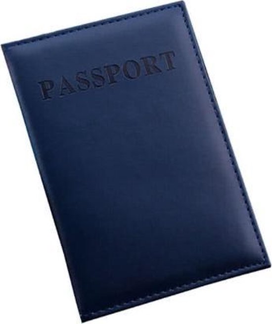 (Donker) Blauwe Paspoort Protector - Beschermhoes - Paspoorthouder - Cover - Mapje