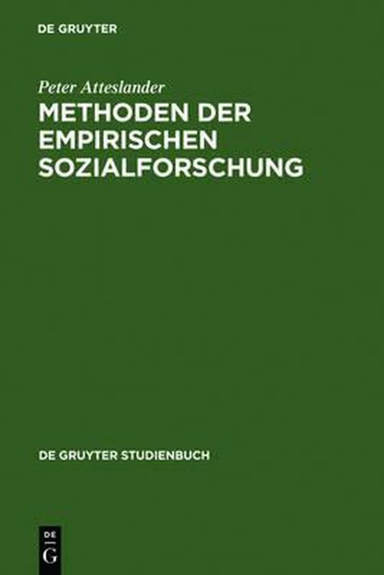 Handbuch Methoden Der Empirischen Sozialforschung Methoden Der Empirischen Sozialforschung, Peter Atteslander