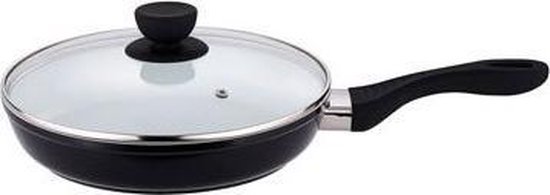 Bergner Keramische koekenpan met deksel 20cm (zwart) | bol.com