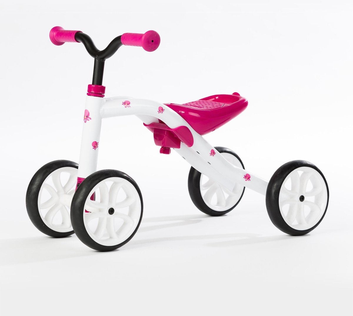 Chillafish Quadie kindervoertuig / loopfiets 4 wieler Roze