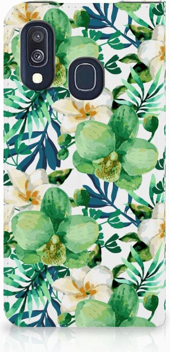 Samsung Galaxy A40 Smart Cover Orchidee Groen