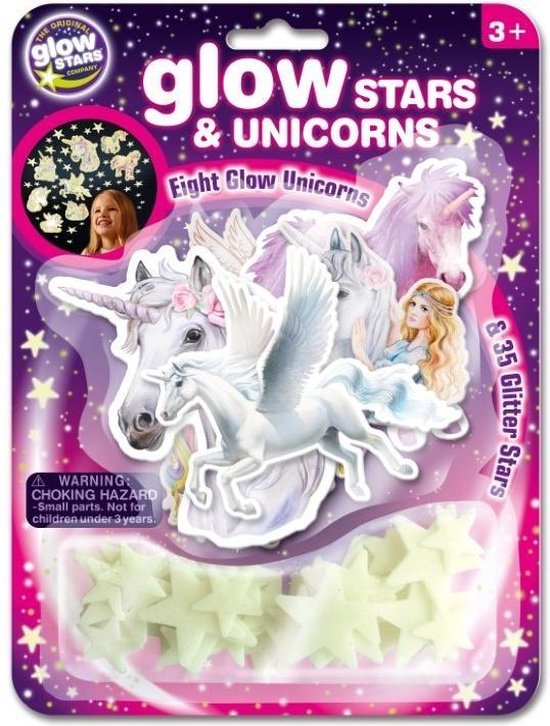 Brainstorm Glitter Unicorns Glow in the Dark Games