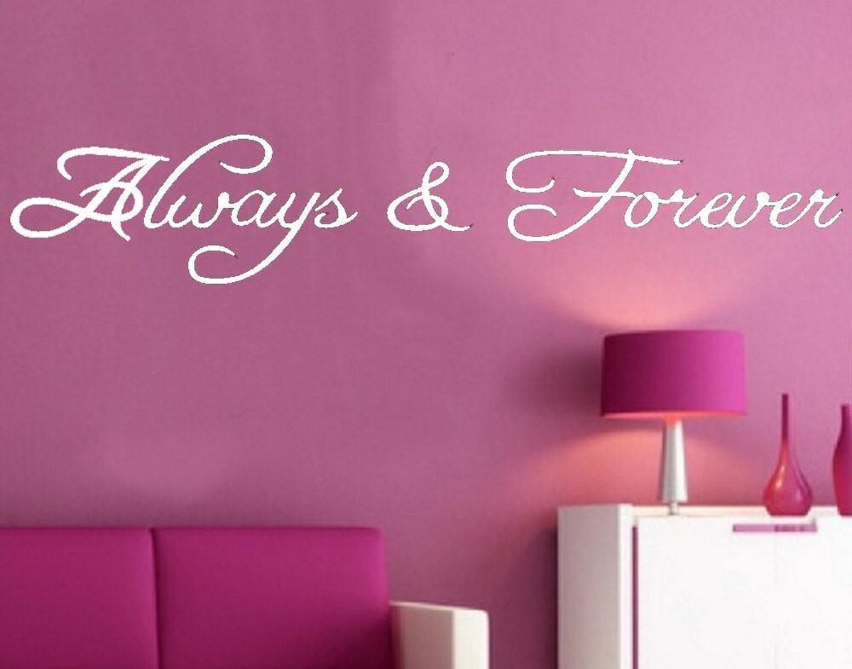 Muursticker Always & Forever (wit)