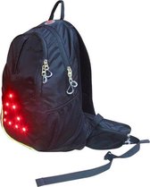 Invincer® Sportrugtas Zwart met LED verlichting – sportrugzak – Laptop rugzak – Office rugtas - schoolrugtas
