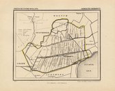 Historische kaart, plattegrond van gemeente Berkhout in Noord Holland uit 1867 door Kuyper van Kaartcadeau.com