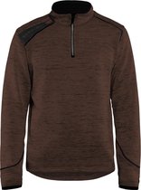 Blaklader Blåkläder 4943 Gebreid Sweatshirt 1/2 rits Bruin/Zwart 4XL