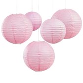 Boho - Lampion set - licht roze - 30 & 20,5 cm (5 stuks)